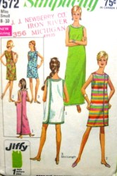 7572 JIFFY WRAP AROUND DRESS 3 LENGTHS 68 1 PC PATTERN 8-10